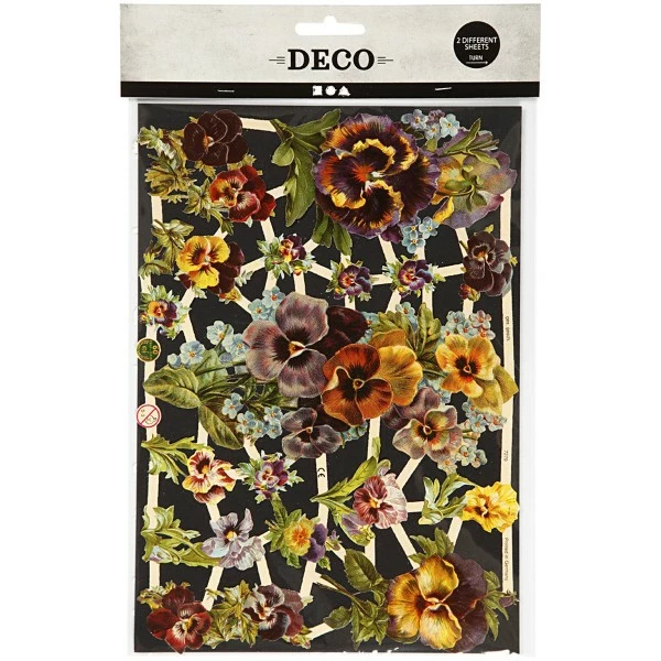 Creativ Company Die Cut Vintage - Fleurs Pensées - 2 Feuilles 2 Creativ Company Die Cut Vintage - Fleurs Pensées - 2 Feuilles – Image 2