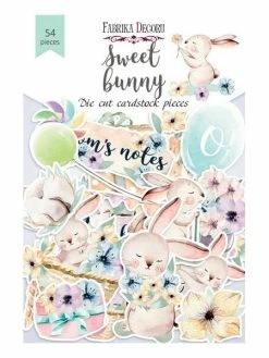 FABRIKA DECORU Die Cuts Formes Décoratives Scrapbooking Fabrika Décoru 56 Pièces SWEET BUNNY