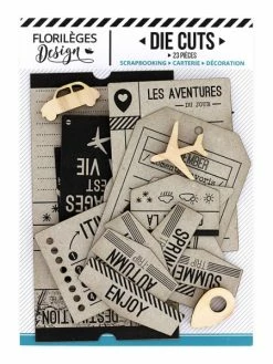 Florilèges Design Die Cuts KRAFT CAPSULE « TICKET VOYAGE »