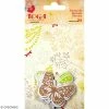 Draeger By Toga Die Cuts Papillons Taupes, Verts Et Beiges - 48 X 36 Mm - 24 Pcs