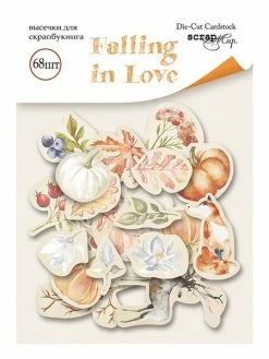 Die Cuts Scrapbooking SCRAPMIR 68 Pièces FALLING IN LOVE