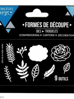 Die Florilèges Design - Fleurs Et Feuillages - 9 Pcs