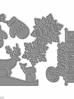 Die Florilèges Design - Les Quatros - Bonne Année - 4 Pcs