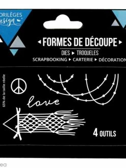 Die Florilèges Design - Peace And Love - 4 Pcs