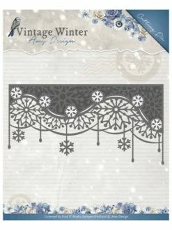 Die Matrice De Découpe Embossage Amy Design Vintage Winter SNOWFLAKE SWIRL EDGE 10125