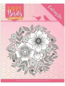 Die Matrice De Découpe Embossage Jeanine S Art HAPY BIRDS FLEUR JAD10084