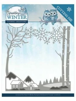 YVONNE CREATIONS Die Matrice De Découpe Embossage Yvonne Créations SPARKELING WINTER LANDSCAPE 10187