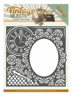 YVONNE CREATIONS Die Matrice De Découpe Embossage Yvonne Créations Vintage Objects ENDLESS TIMES FRAME 10132