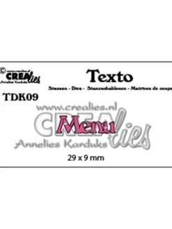 Crealies Die Texte "Menu"