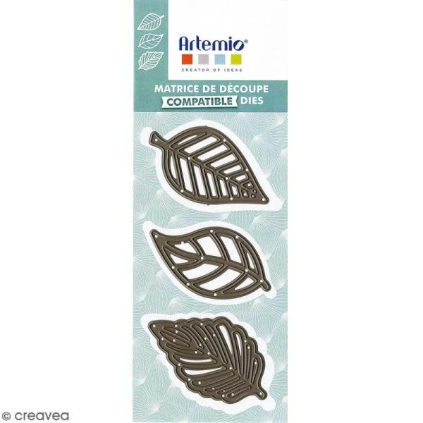 Dies Artemio Feuilles à Nervures - 3 Matrices De Découpe 2 Dies Artemio Feuilles à Nervures - 3 Matrices De Découpe – Image 2