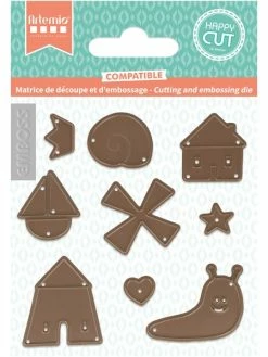 Artemio Dies De Coupe - Collection Mes Jolies Comptines - 1,3 à 3,9 Cm - 9 Pcs