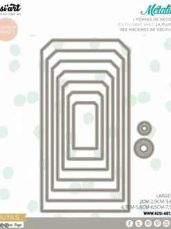 Kesi'Art Dies Métaliks Tags Imbriqués Pour Machines De Découpe - 9 Pcs
