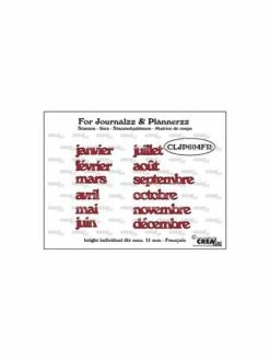 Crealies Dies Texte "les 12 Mois De L'année"