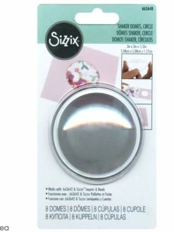 Dômes Shaker Sizzix - Cercles - 5 X 5 X 1,2 Cm - 8 Pcs