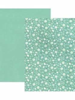 Czech Beads Exclusive Double-face De Papier A4 Turquoise Avec Des Marguerites 200g / M2, Papier De Fond, Journal De L'Art,