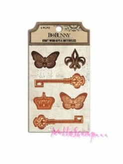 Embellissement Bois - Bo Bunny - 6 Pièces