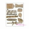 Embellissements Bois - Joyeux Anniversaire - Boanita - 9 Pièces