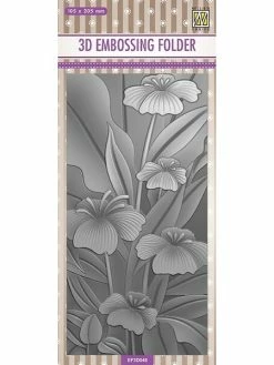 NELLIE S CHOICE Embossing Folder Classeur De Gaufrage 10 X 21 Cm FLEUR 058