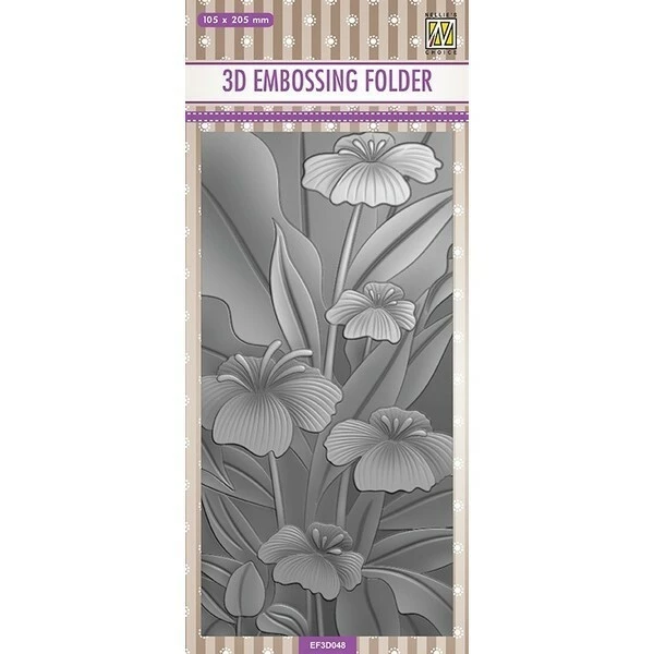 NELLIE S CHOICE Embossing Folder Classeur De Gaufrage 10 X 21 Cm FLEUR 058 1 NELLIE S CHOICE Embossing Folder Classeur De Gaufrage 10 X 21 Cm FLEUR 058