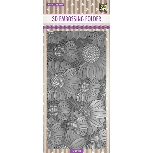 NELLIE S CHOICE Embossing Folder Classeur De Gaufrage 10 X 21 Cm FLEUR MARGUERITTE 052 1 NELLIE S CHOICE Embossing Folder Classeur De Gaufrage 10 X 21 Cm FLEUR MARGUERITTE 052