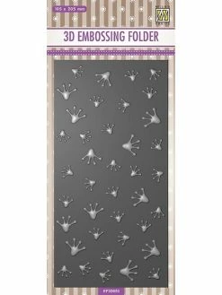 NELLIE S CHOICE Embossing Folder Classeur De Gaufrage 10 X 21 Cm PATTE DE GRENOUILLE 053