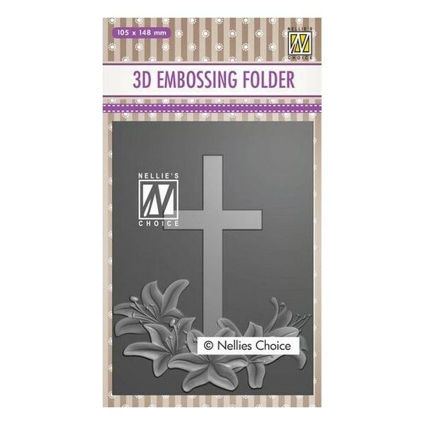 NELLIE S CHOICE Embossing Folder Classeur De Gaufrage 10,5 X 14,8 Cm CROIX FLEUR CONDOLEANCE 019 1 NELLIE S CHOICE Embossing Folder Classeur De Gaufrage 10,5 X 14,8 Cm CROIX FLEUR CONDOLEANCE 019