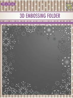 NELLIE S CHOICE Embossing Folder Classeur De Gaufrage 15 X 14,5 Cm GIVRE 015
