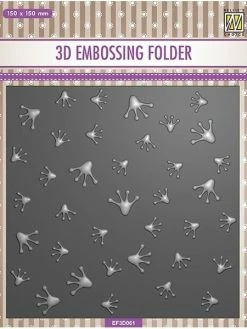 NELLIE S CHOICE Embossing Folder Classeur De Gaufrage 15 X 14,5 Cm PATTES DE GRENOUILLES 061