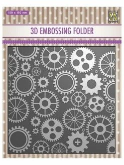 NELLIE S CHOICE Embossing Folder Classeur De Gaufrage 15 X 14,5 Cm ROUAGE 032
