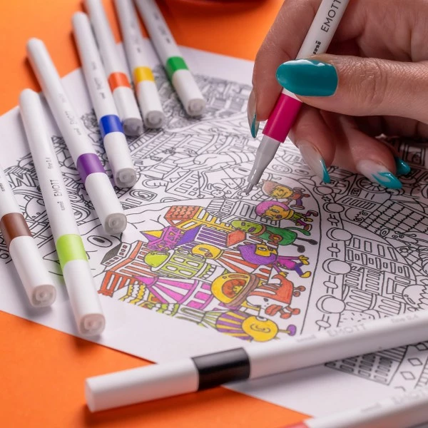 Uni Emott - Feutres D'écriture Et De Dessin Pointe Fine - Couleurs Candy Pop - 5 Pcs 3 Uni Emott - Feutres D'écriture Et De Dessin Pointe Fine - Couleurs Candy Pop - 5 Pcs – Image 3