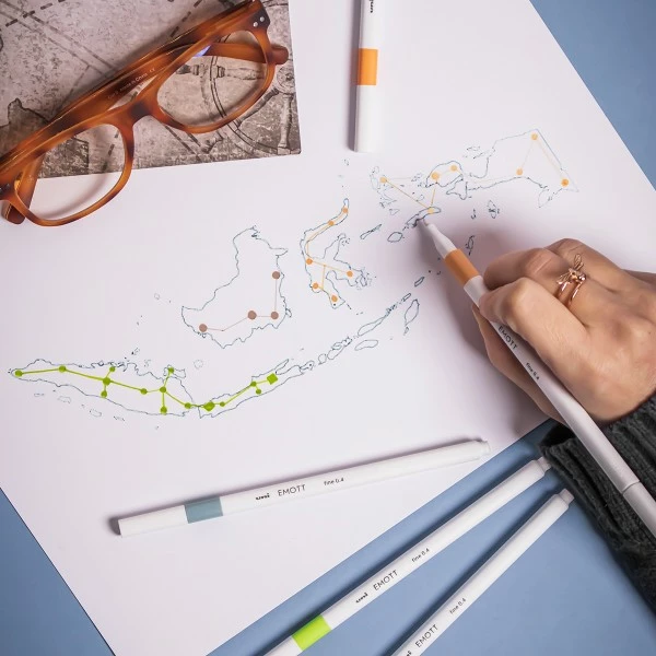 Uni Emott - Feutres D'écriture Et De Dessin Pointe Fine - Couleurs Rétro - 5 Pcs 6 Uni Emott - Feutres D'écriture Et De Dessin Pointe Fine - Couleurs Rétro - 5 Pcs – Image 6