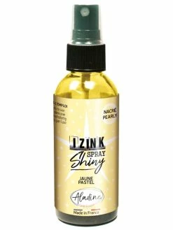Aladine Encre En Spray Izink Shiny - Jaune Pastel - 80 Ml