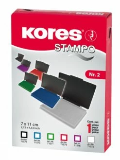 Encreur Pour Tampon - Recharge Pour Tampon - Noir - 7x11 Cm - Kores - Stampo