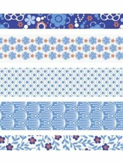 Czech Beads Exclusive Ensemble De Papier Adhésif Mini Bracelet Bleu 1, Accessoires Planner,2cmx3m (5pcs), Heyda Papier, De