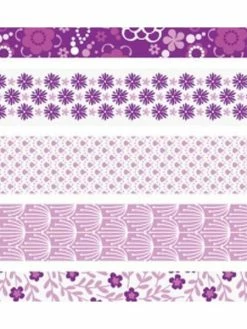 Czech Beads Exclusive Ensemble De Papier Adhésif Mini Cassettes Rose 1, L'Art De Bande, Accessoires Planner,2cmx3m (5pcs),