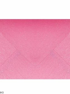 Pollen By Clairefontaine Enveloppe Pollen 114 X 162 Mm - Pailleté Rose Lollipop - 20 Pcs
