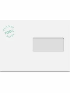 Clairalfa Enveloppes C5 à Fenêtre - 162 X 229 Mm - Recyclé - Blanc