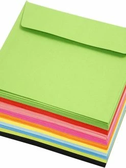 Creativ Company Enveloppes Carrées - 16 X 16 Cm - Couleurs Assorties - 100 Pcs