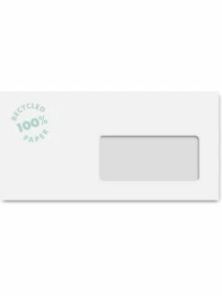 Clairalfa Enveloppes DL à Fenêtre - 110 X 220 Mm - Recyclé - Blanc