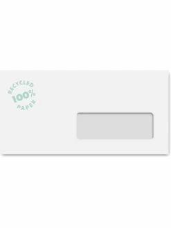 Clairalfa Enveloppes DL à Fenêtre - 110 X 220 Mm - Recyclé - Blanc