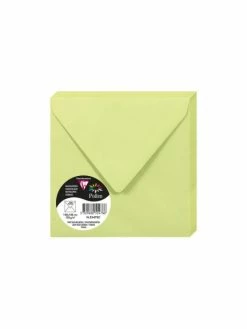 CLAIREFONTAINE Enveloppes "Pollen" - 140 X 140 Mm - Vert Bourgeon