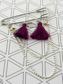 Lilou Blue Epingle à Nourrice à Décorer - 5 Trous - Argenté - 70 Mm - 2 Pcs -V-Zug shop epingle a nourrice a decorer 5 trous argente 70 mm 2 pcs p 3