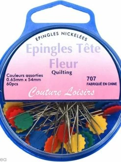 Couture Loisirs Epingles à Tête Fleurs - 60 Pcs