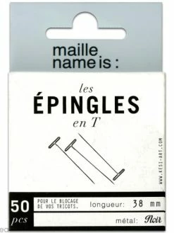 Kesi'Art Epingles En T Noires 38 Mm - 50 Pcs