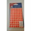 Apli Etiquette Adhésive Ronde Rouge Fluo