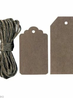 Artemio Etiquette Kraft Classique X 12 Avec Ficelle