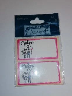 Aladine Étiquette Mariage Autocollant
