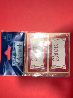 Aladine Étiquette Thermocollant Menu