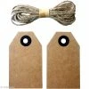 Graine Créative Etiquette Vintage En Kraft Avec Cordon De Jute - 8 X 4,5 Cm - 20 Pcs