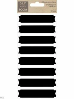 Draeger By Toga Etiquettes Ardoises - Bannières - 32 Pcs